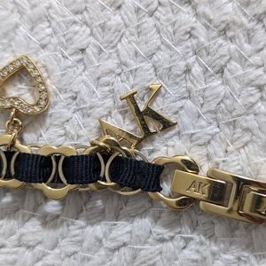 Anne Klein Gold Toned Charm Bracelet